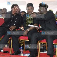 Opposition Leader Raila Odinga senate speaker Ken Lusaka and Siaya senator James Orengo