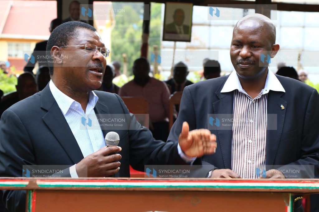 Nyamira Senator Okong’o Omogeni and Bungoma Senator Moses Wetangula