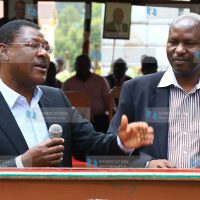 Nyamira Senator Okong’o Omogeni and Bungoma Senator Moses Wetangula