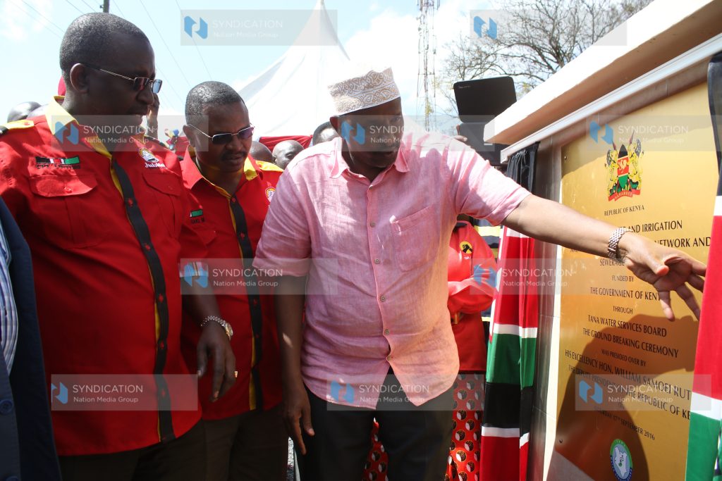 Unveiling of the Maua Water Supply Distribution Network and Project plan plaque