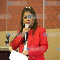 Nairobi Women Representative Esther Passaris giving a presentation during the 9th Africa Conference on Sexual Health and Rights