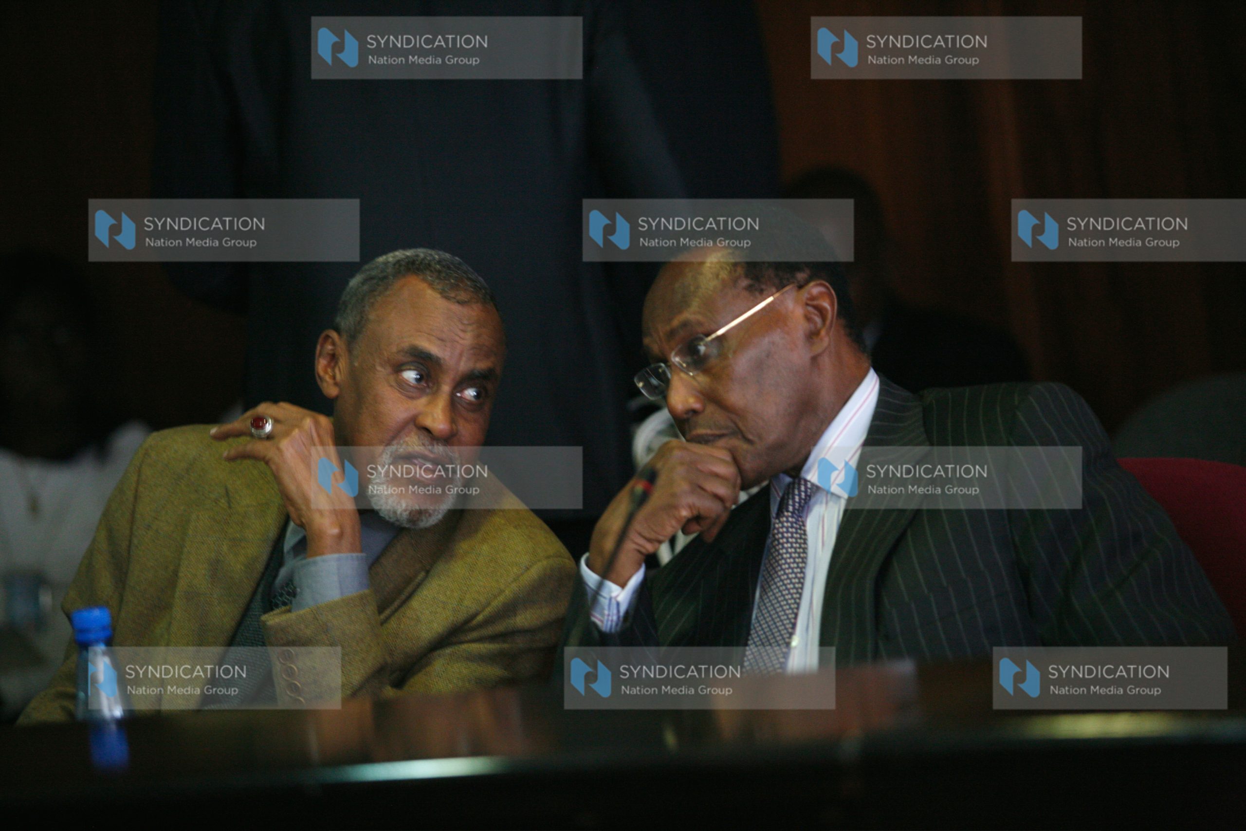 Defense Minister Yusuf Haji and Internal Security Minister George Saitoti