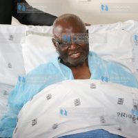 Veteran politician Martin Shikuku rests in his hospital bed