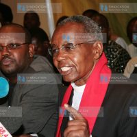 Rev Timothy Njoya with Maurice Odhiambo and other members of the Civil Societies