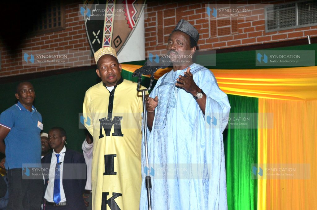 Wiper Democratic Party Leader Kalonzo Musyoka makes his speech during celebrations to mark Iftar