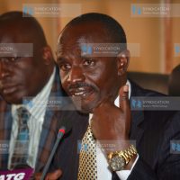 Trade Unions Congress of Kenya Secretary General Wilson Sossion and his National Chairman Tom Odege