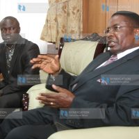 Speaker of the National Assembly Kenneth Marende speaks at a press conference
