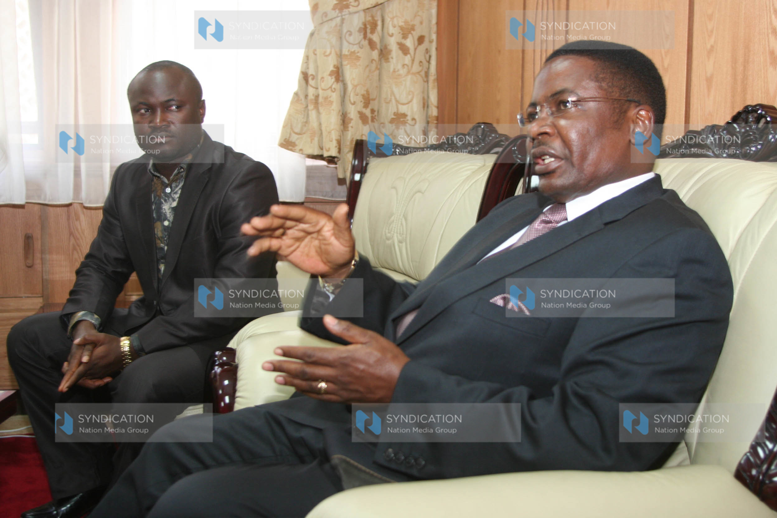 Speaker of the National Assembly Kenneth Marende speaks at a press conference