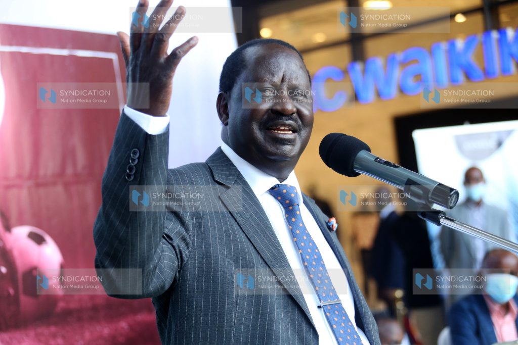 ODM Party leader and Gor Mahia Patron Raila Odinga