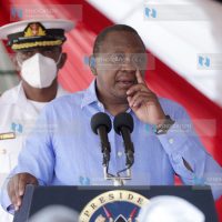 President Uhuru Kenyatta address during the official reopening of the refurbished Nyayo Stadium
