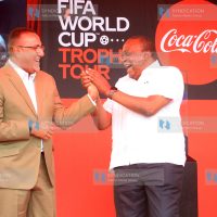 President Uhuru Kenyatta haves a chat with Cabinet Secretary Tourism Najib Balala