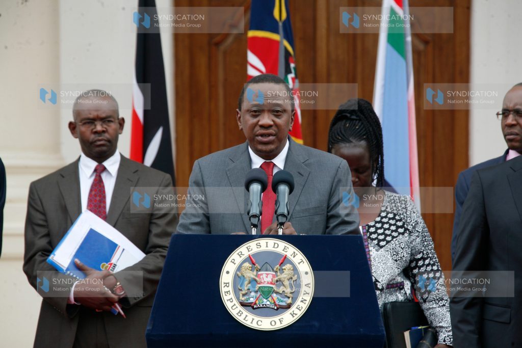 President Uhuru Kenyatta address Journalists at State House