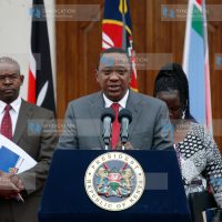 President Uhuru Kenyatta address Journalists at State House