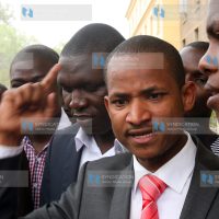 SONU Chairman Babu Owino leading other student leaders