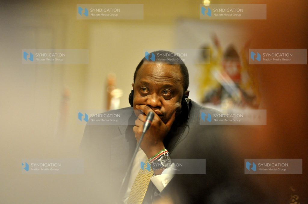 President Uhuru Kenyatta follows proceedings during the ICGLR Summit