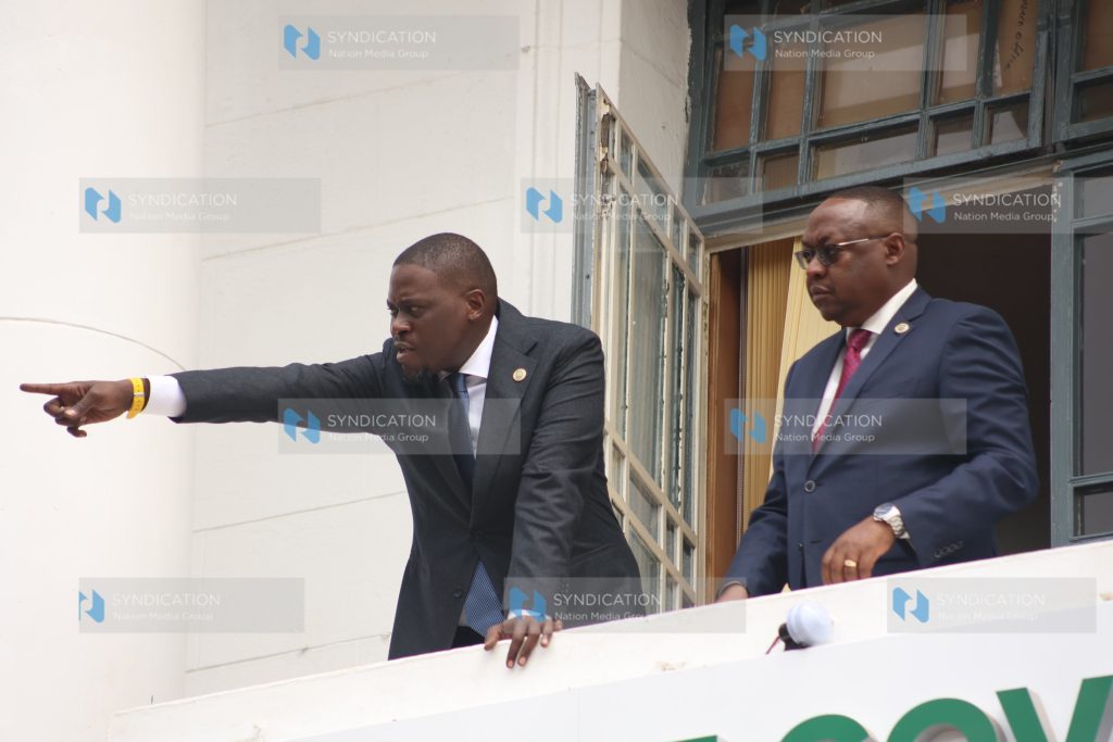 Nairobi Governor Johnson Sakaja and his Deputy Dr. James Njoroge Muchiri
