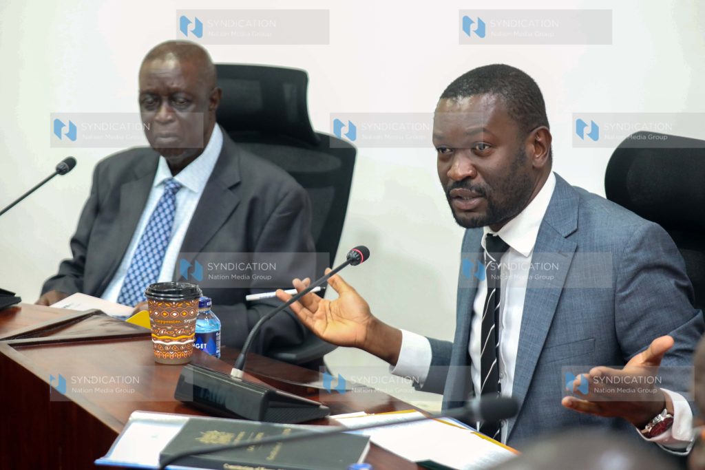 The Chairperson of the Senate Energy Committee, Dr. Oburu Odinga, and Nairobi Senator Edwin Sifuna