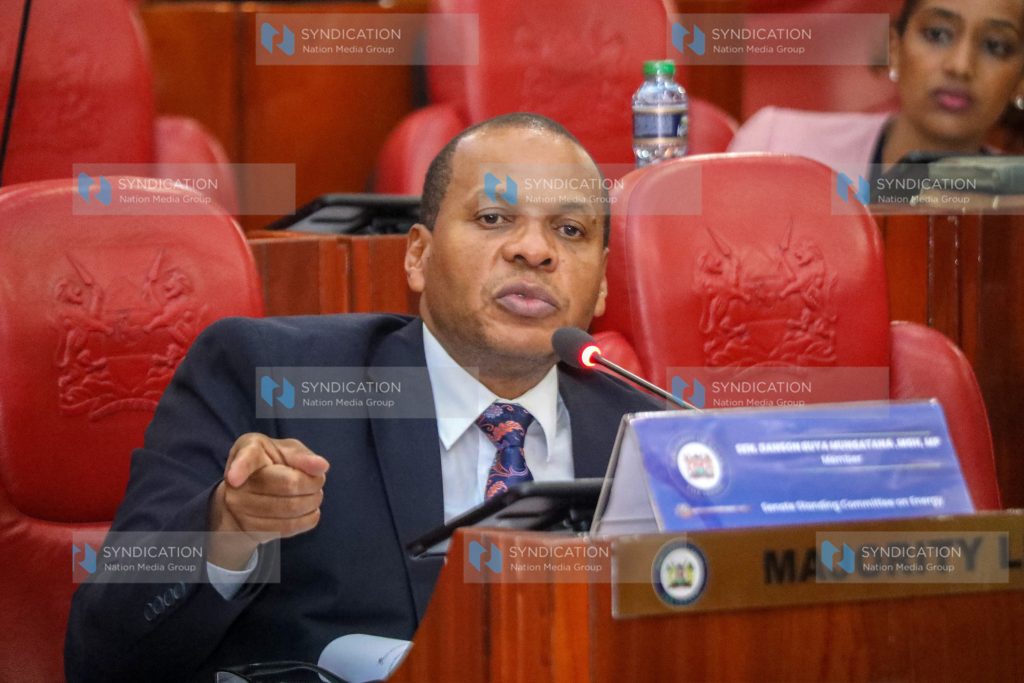 Tana River Senator Danson Mungatana, a member of Senate standing Committee on Energy