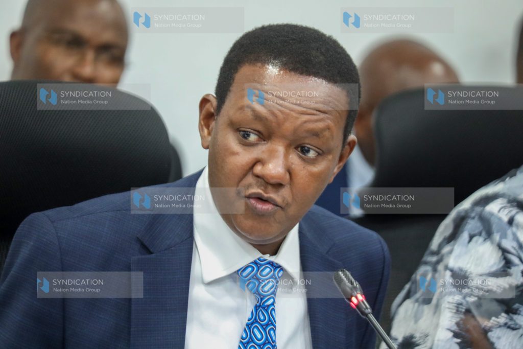Cabinet Secretary for Labour and Social Protection Dr Alfred Mutua