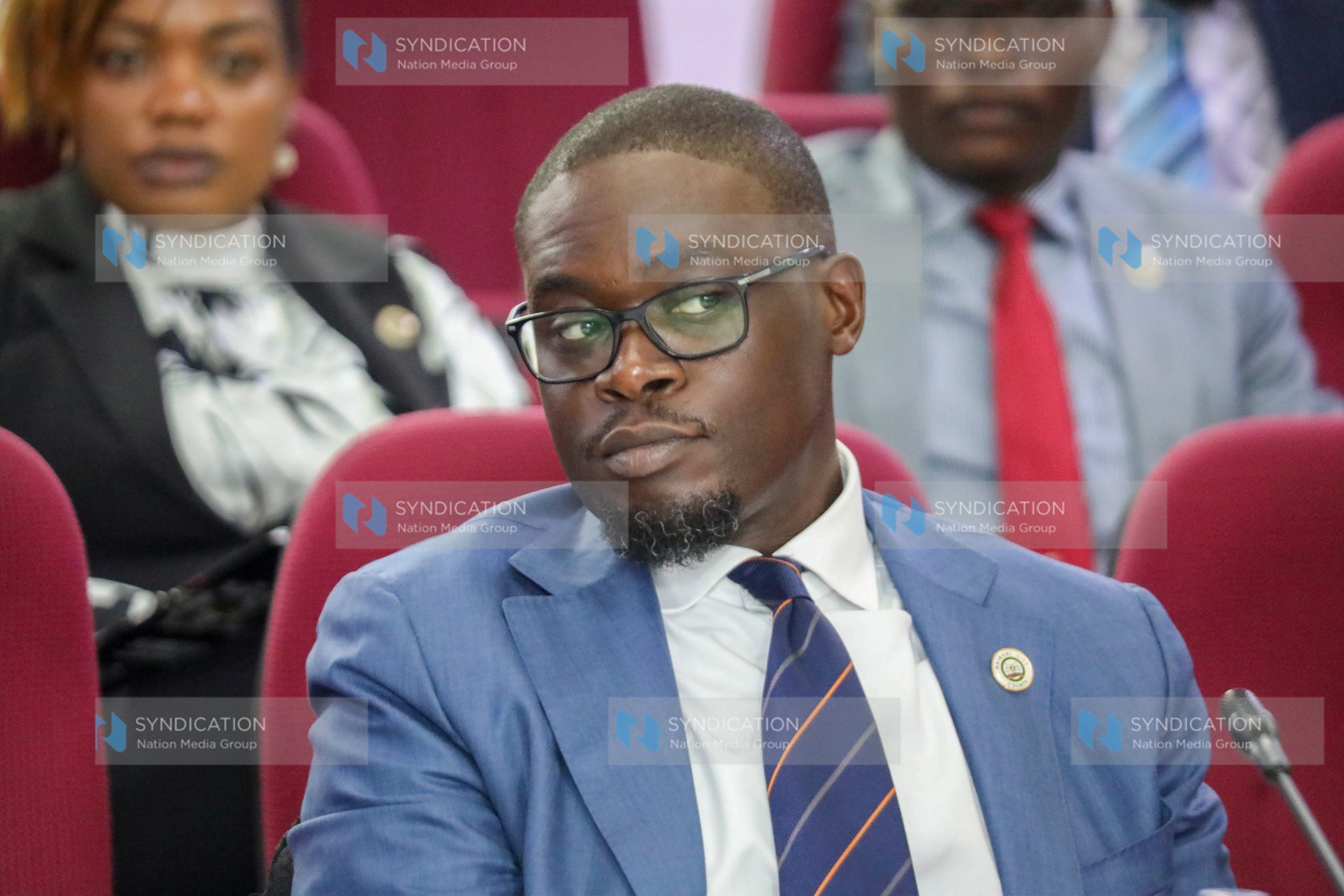 Nairobi County Governor Johnson Sakaja when he appeared before the Senate Committee