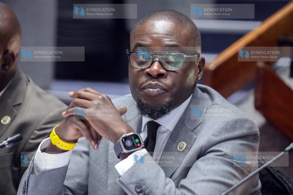 Nairobi County Governor Johnson Arthur Sakaja when he appeared before the Senate Committee