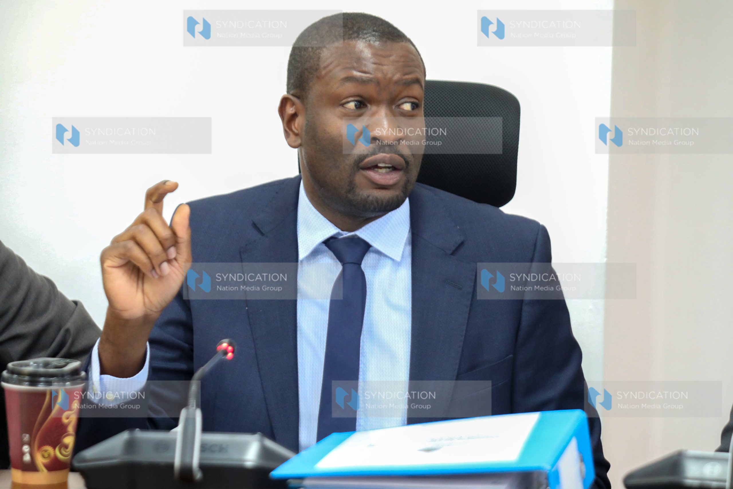 Nairobi Senator Edwin Sifuna and a member of Senate Committee on County Public Accounts