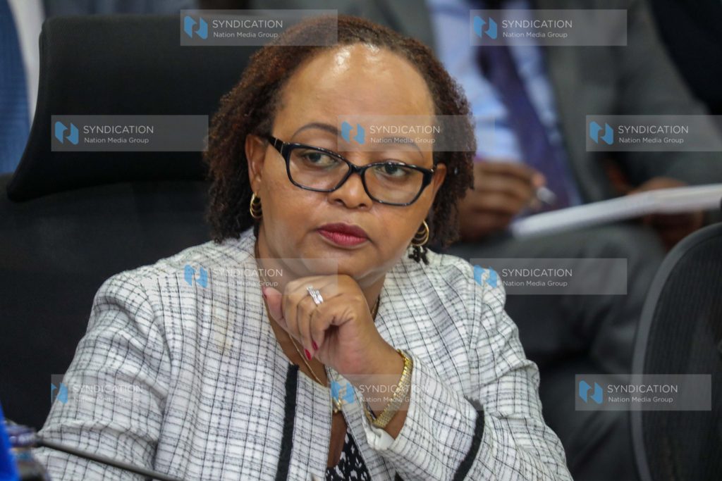 Kirinyaga County Governor Anne Waiguru appeared before the Senate County Public Investment Committee