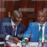 County Public Investment and Special funds Chairperson Godfrey Osotsi and his Vice-Chair Senior counsel Prof Tom Ojienda