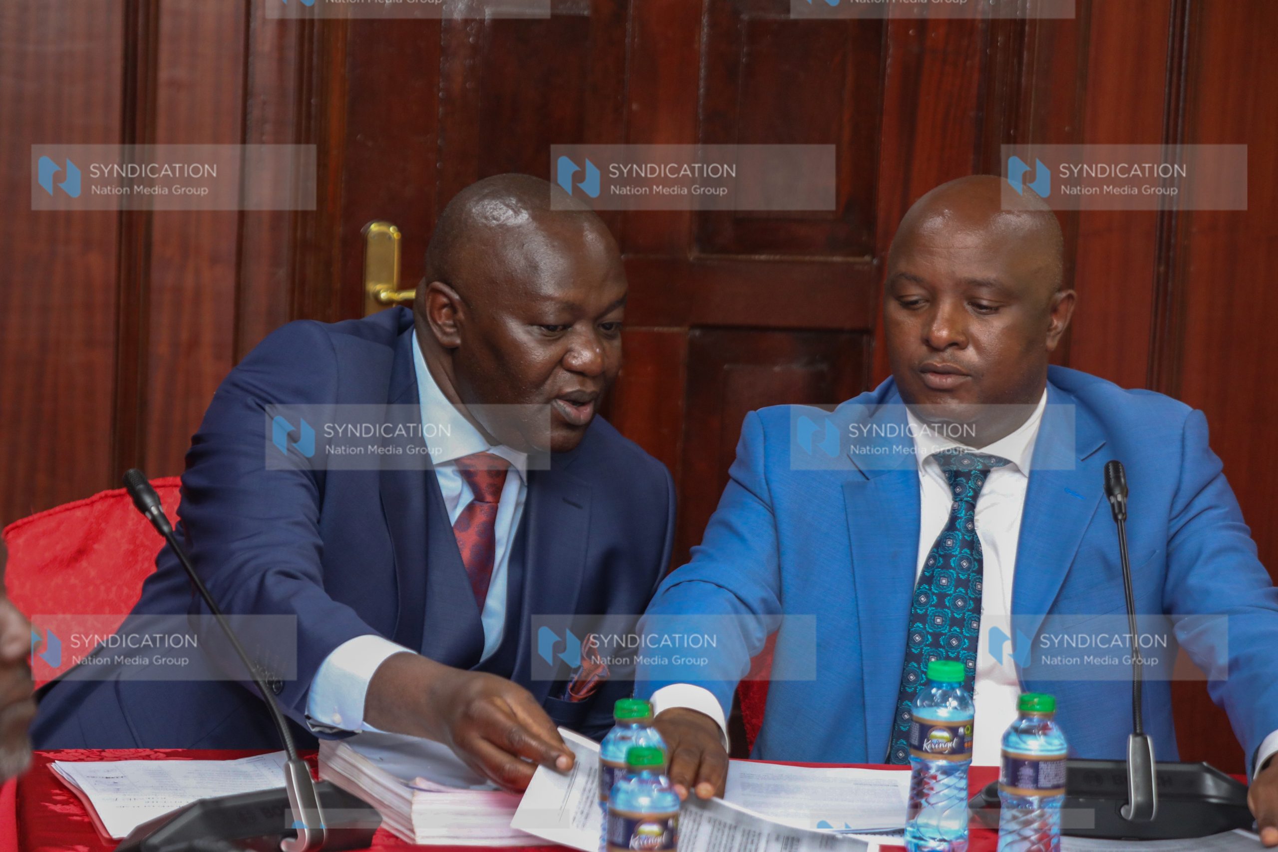 County Public Investment and Special funds Chairperson Godfrey Osotsi and his Vice-Chair Senior counsel Prof Tom Ojienda
