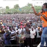 Homabay Women Rep Gladys Wanga addresses ODM Supporters