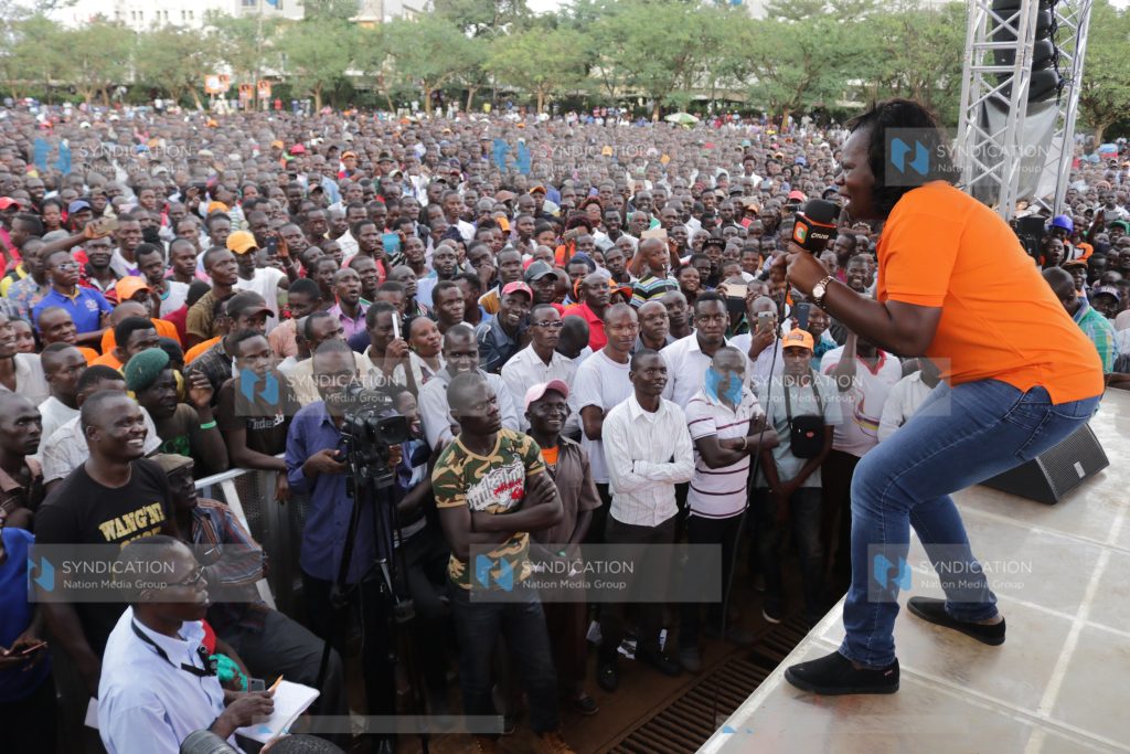 Homabay Women Rep Gladys Wanga addresses ODM Supporters