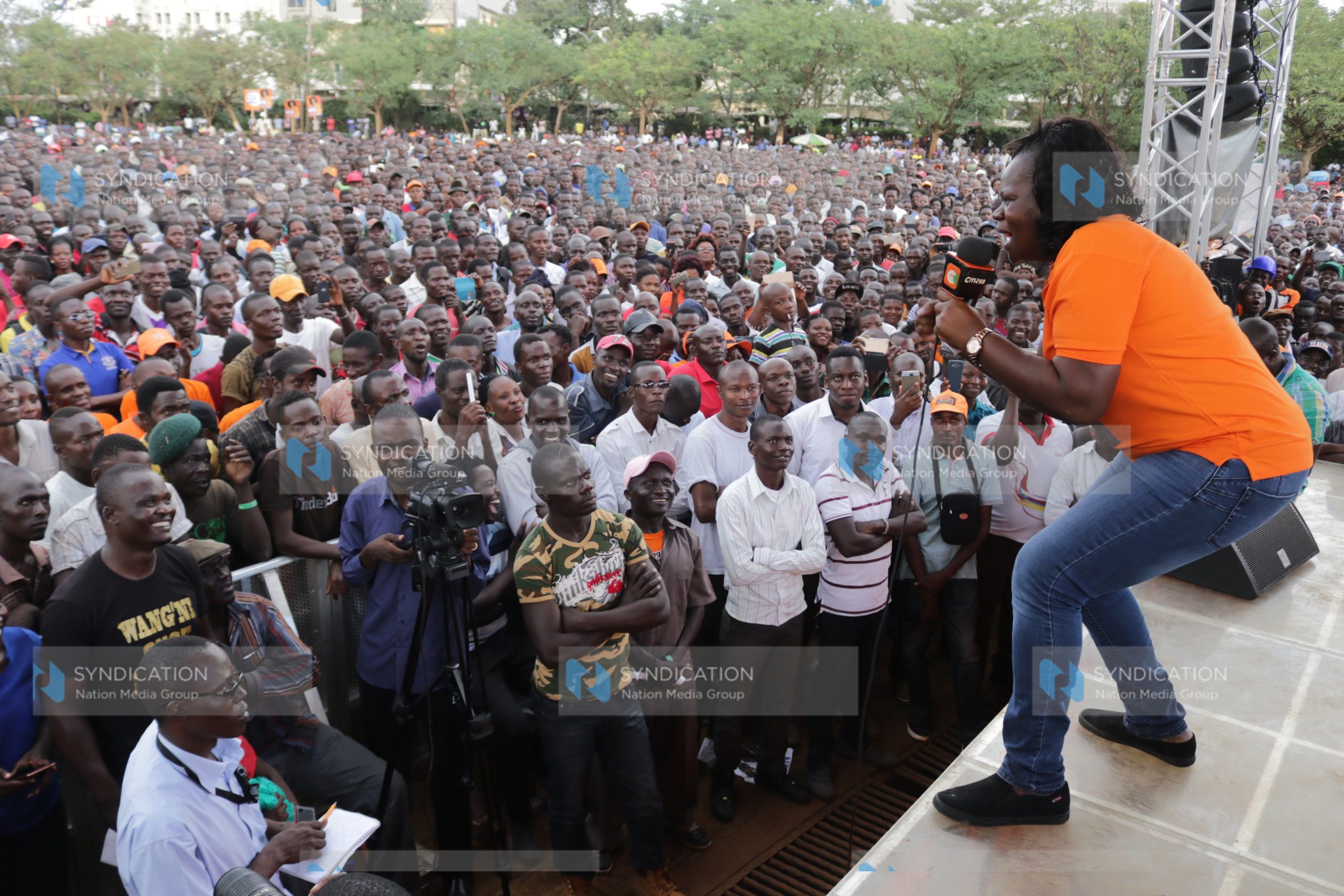 Homabay Women Rep Gladys Wanga addresses ODM Supporters