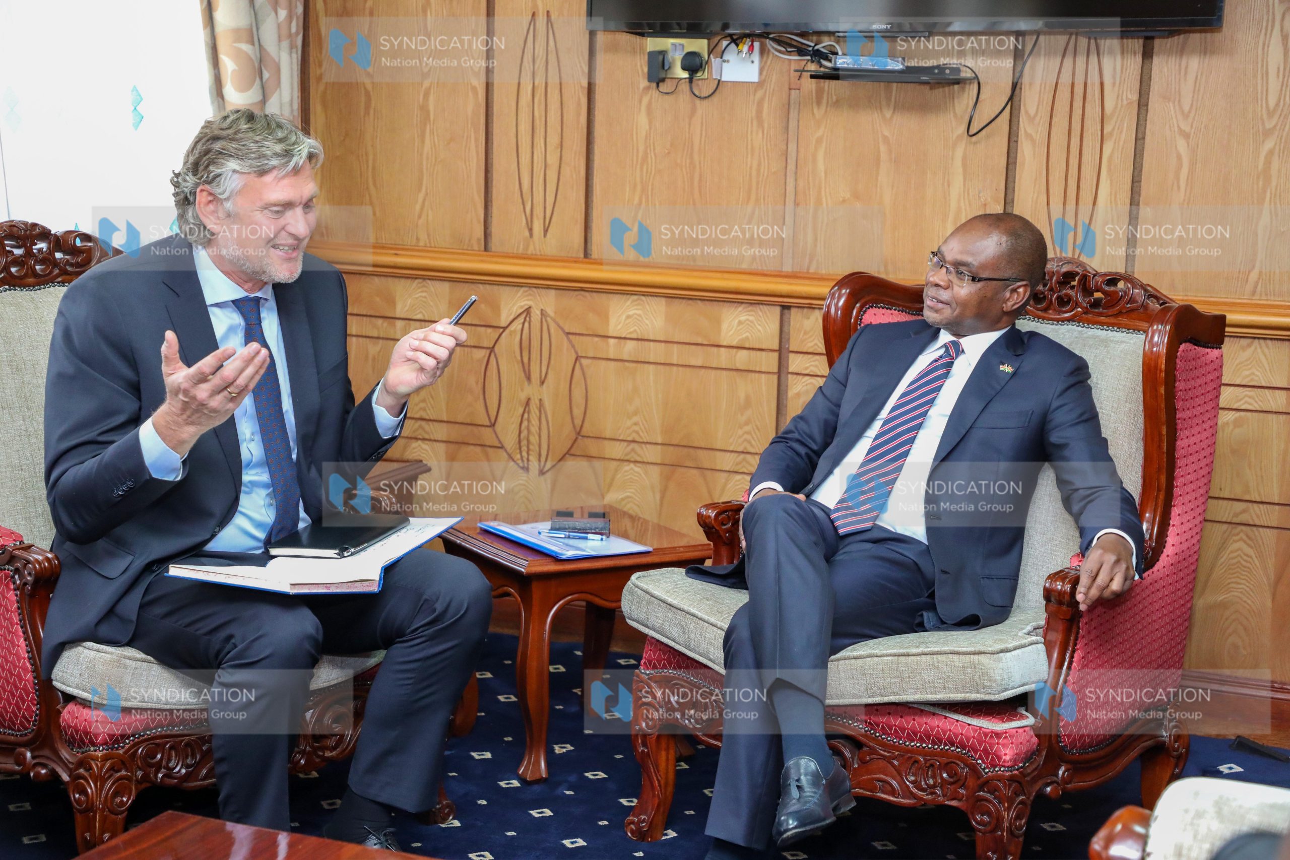 Danish Ambassador to Kenya H.E. Ole Thonke paid a courtesy call to Speaker of Senate Amason Kingi