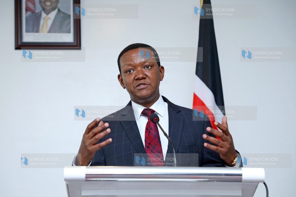 Foreign and Diaspora Affairs Cabinet Secretary Alfred Mutua