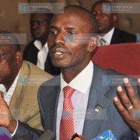 KNUT National Chairman Wilson Sossion with KNUT National Treasurer Albanus Mutisia