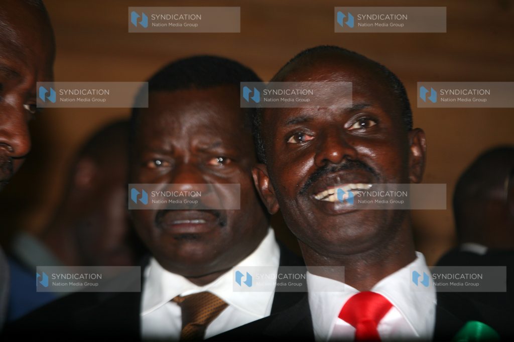 KNUT Secretary General Wilson Sossion and his National Chairman Mudzo Nzili