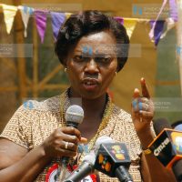 Gichugu member of parliament Ms. Martha Karua, addresses Faithfuls