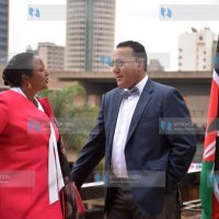 Foreign Affairs and International Trade CS Amina Mohamed and her Tourism counterpart Najib Balala