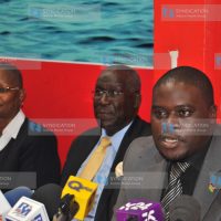 TNA's Chairman of Elections Board Stephen Omenge with Party Chairman Johnson Sakaja