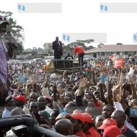 William Ruto speaks in Githunguri during a TNA rally