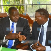 Cabinet secretary Education Science and Technology Dr. Fred Matiang’i and his counterpart of Interior and Coordination Joseph Nkaissery