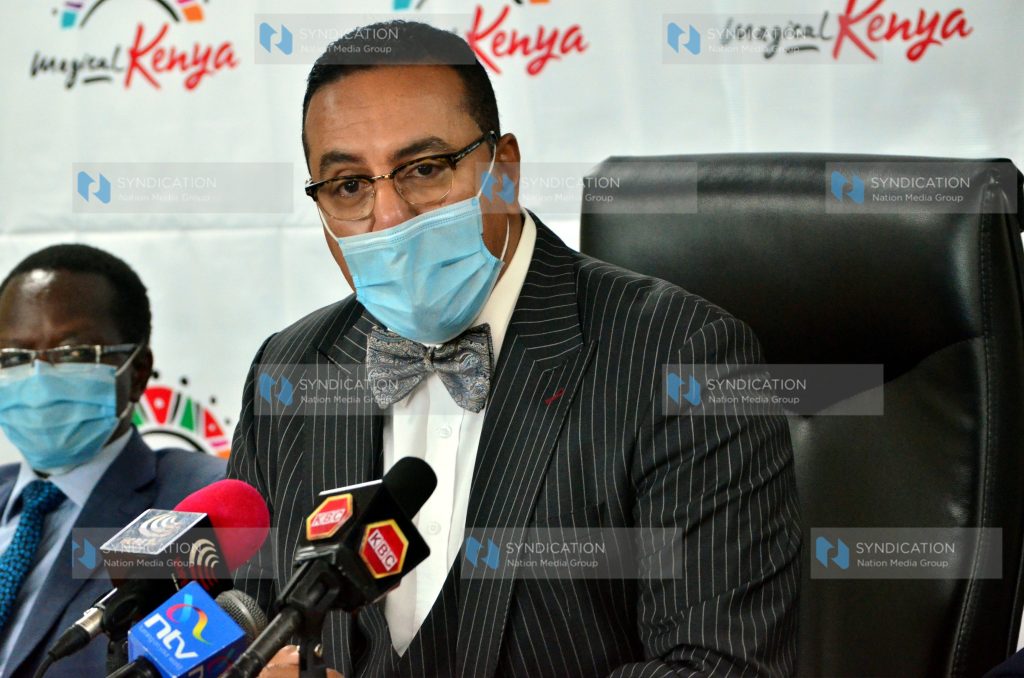 Ministry of Tourism and Wildlife Cabinet Secretary Najib Balala