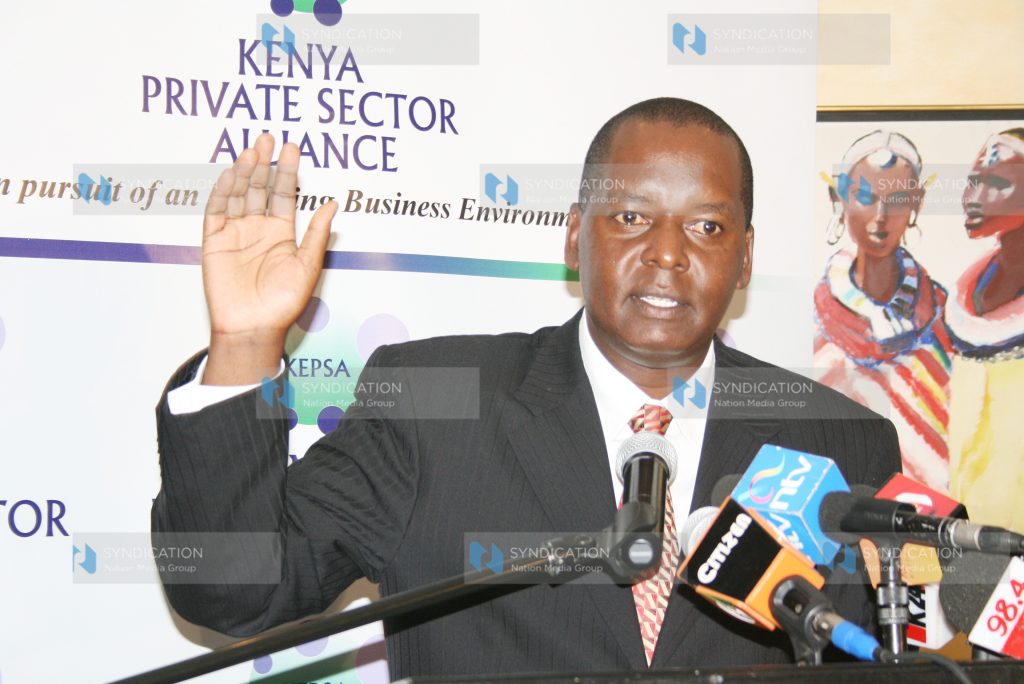 Transport Minister Amos Kimunya