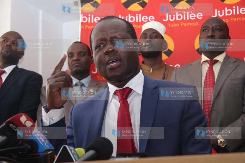 Jubilee Secretary general Raphael Tuju