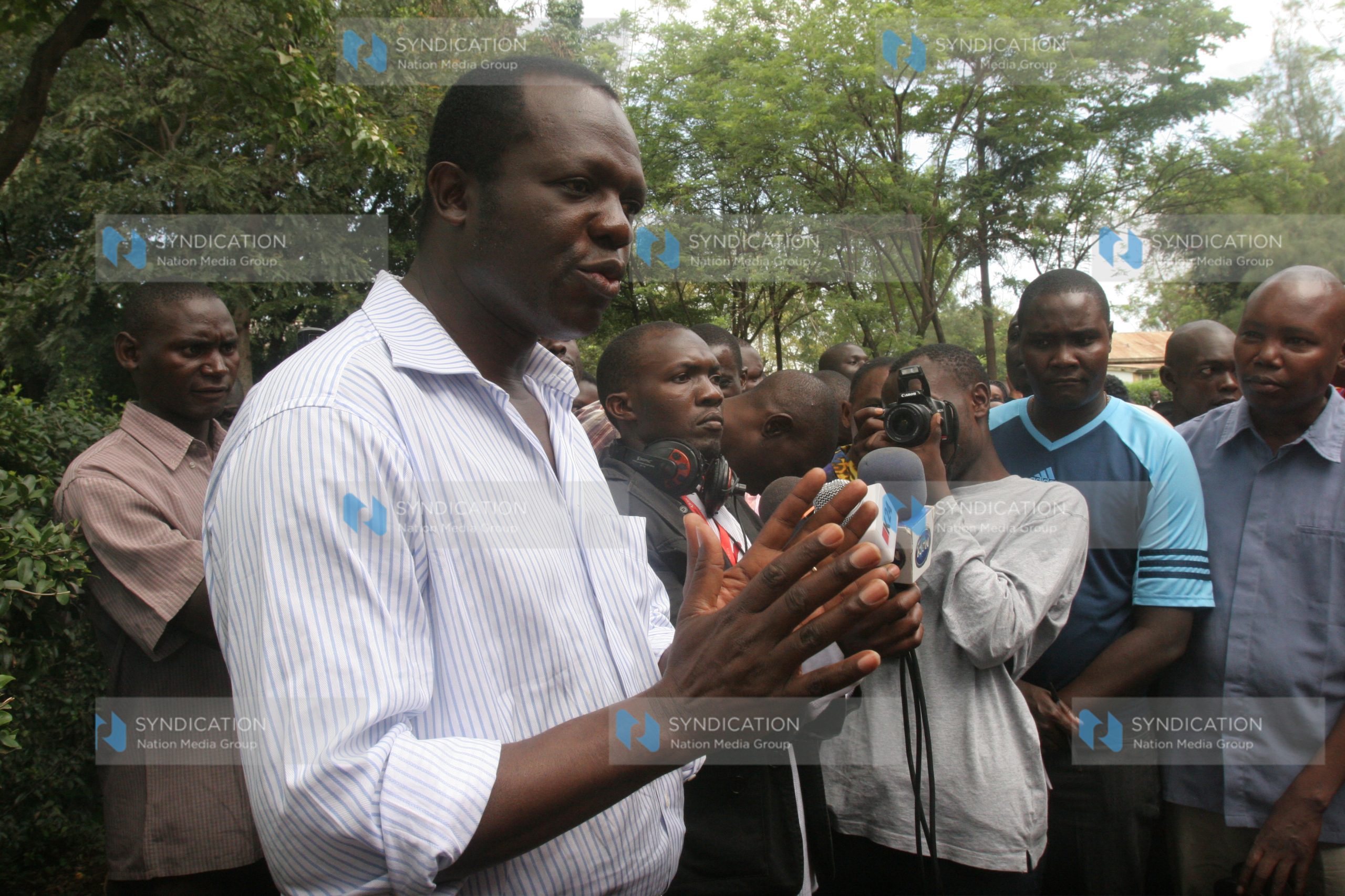 2012 Kenya’s Presidential Candidate Raphael Tuju answers questions from journalists