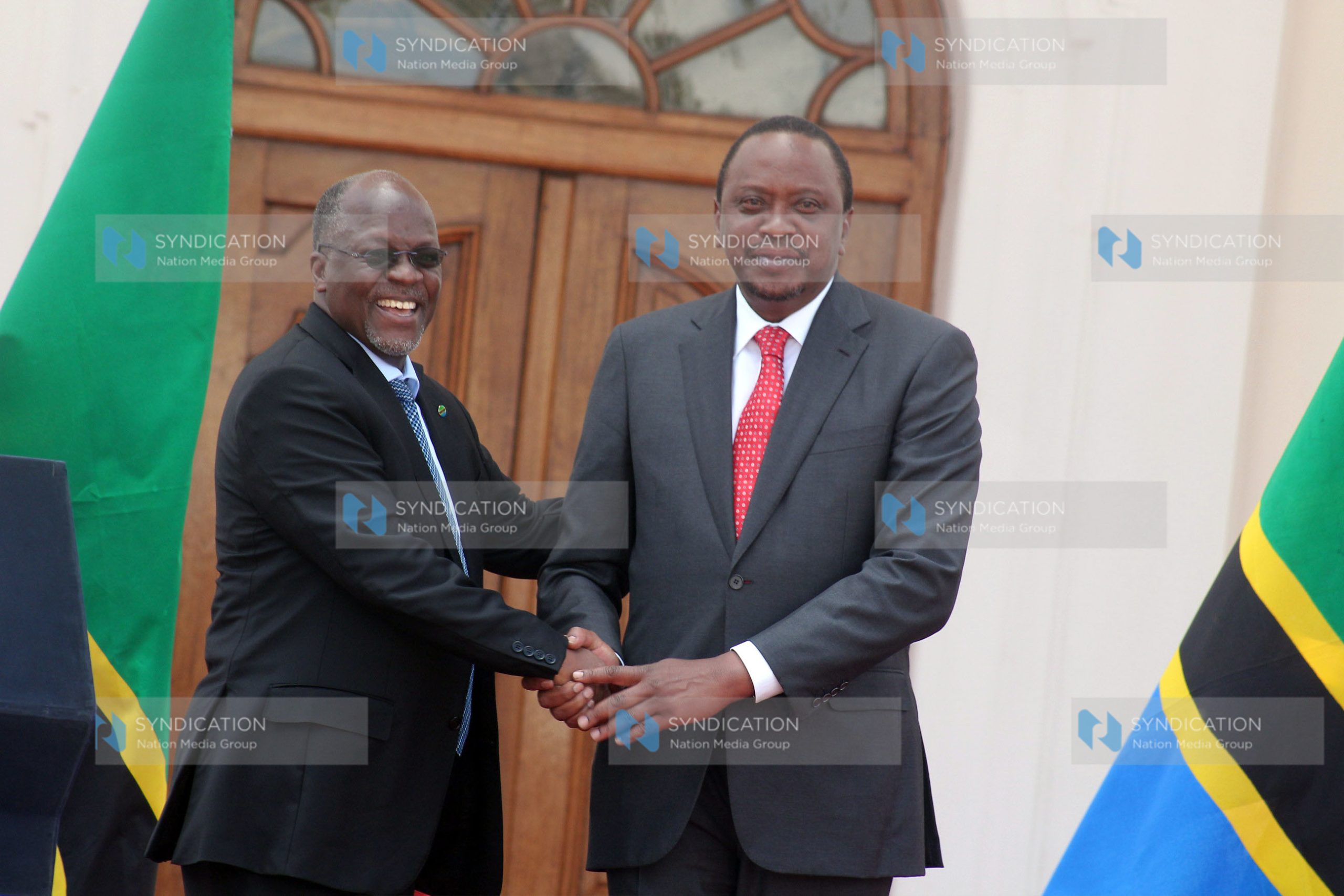 President Uhuru Kenyatta and his counterpart from Tanzania, President John Pombe Magufuli