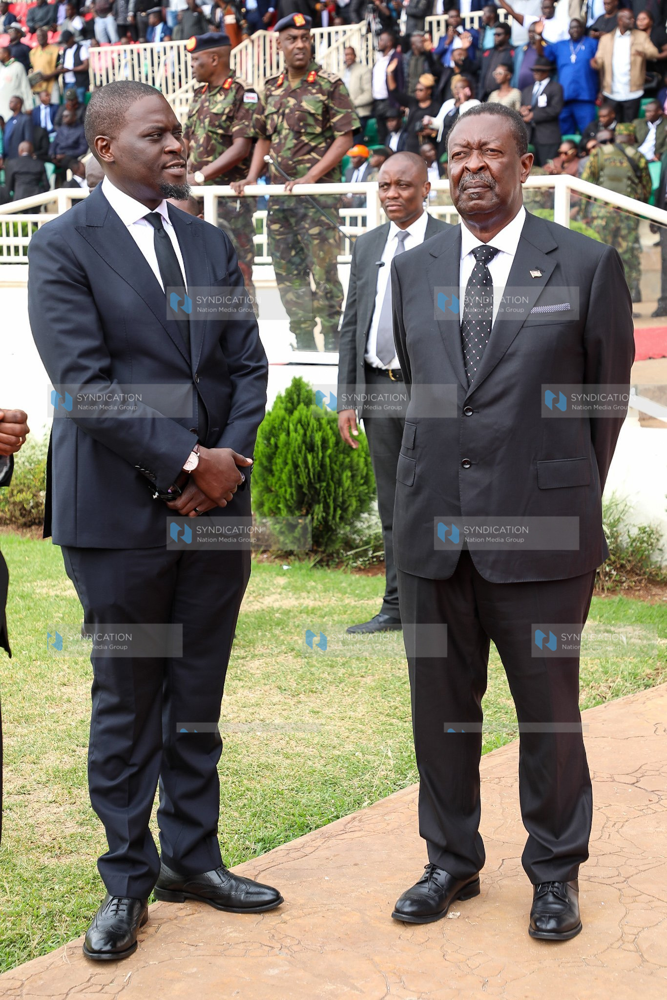 Nairobi Governor Johnson Sakaja with Prime Cabinet Secretary Musalia Mudavadi