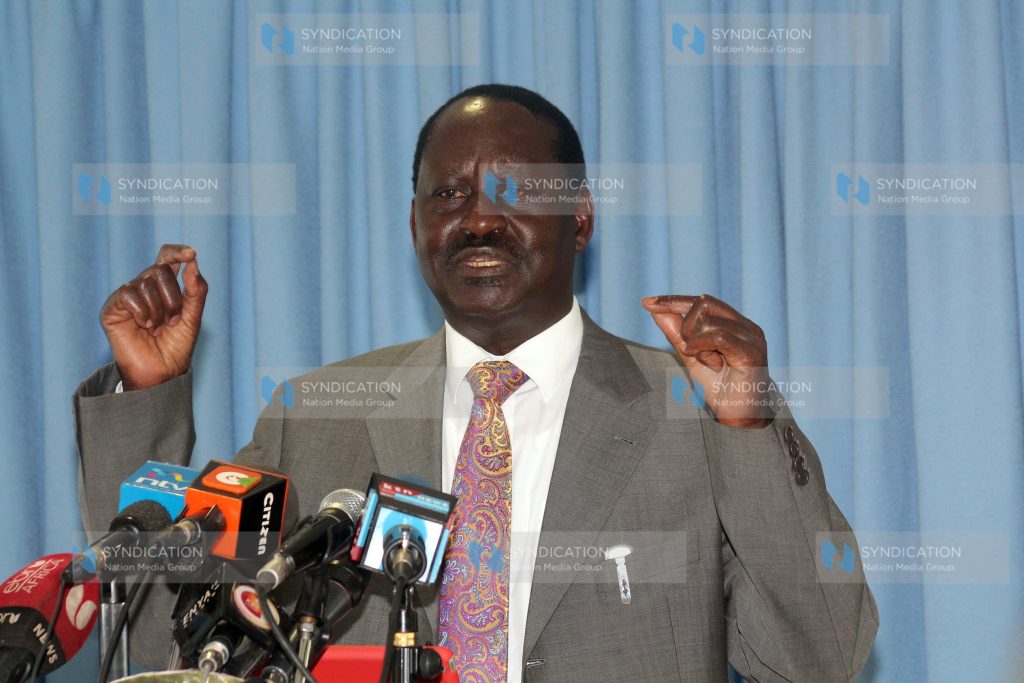 Former Prime Minister Raila Odinga