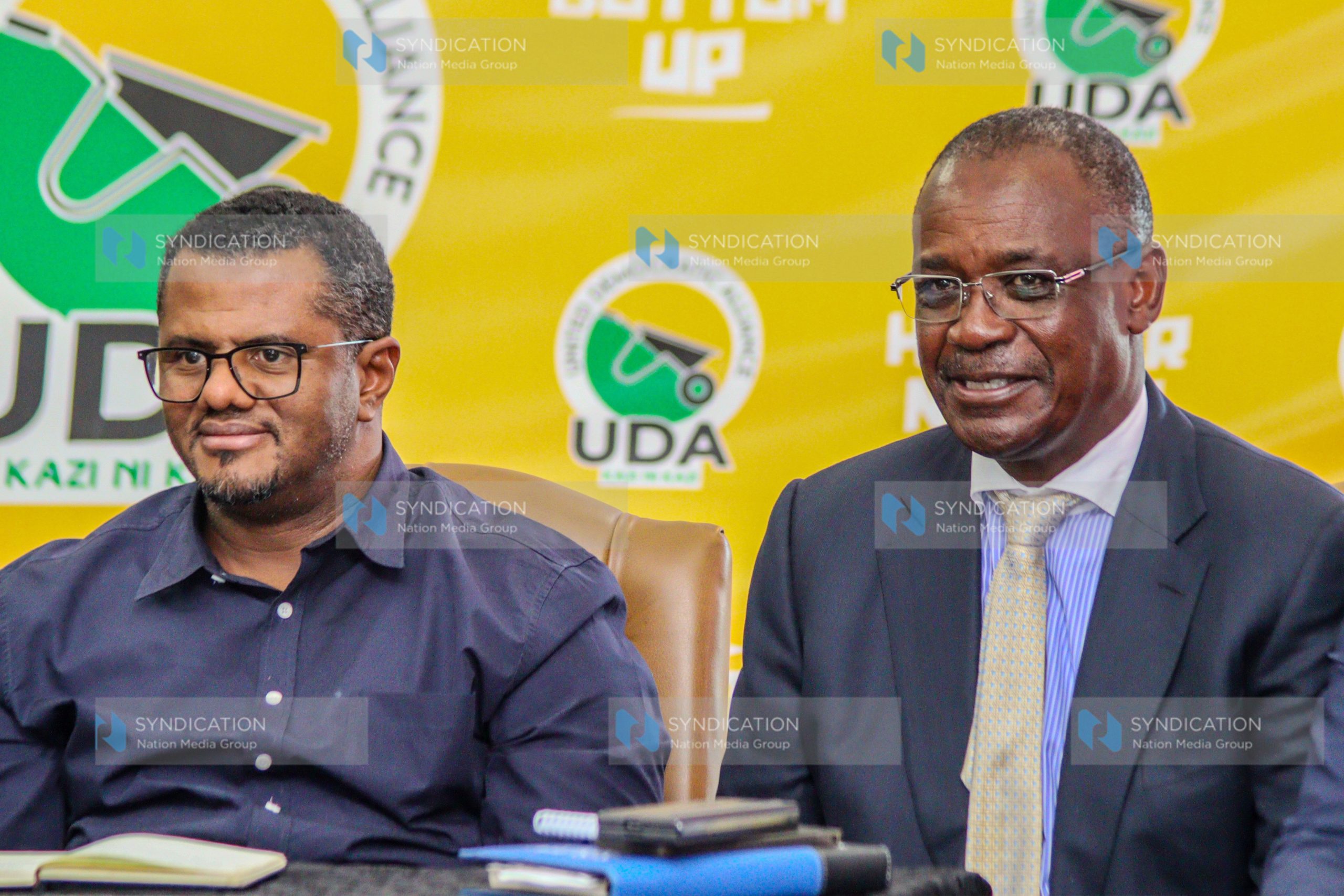 UDA Party Secretary General Hassan Omar and Former Nairobi County Governor Evans Kidero