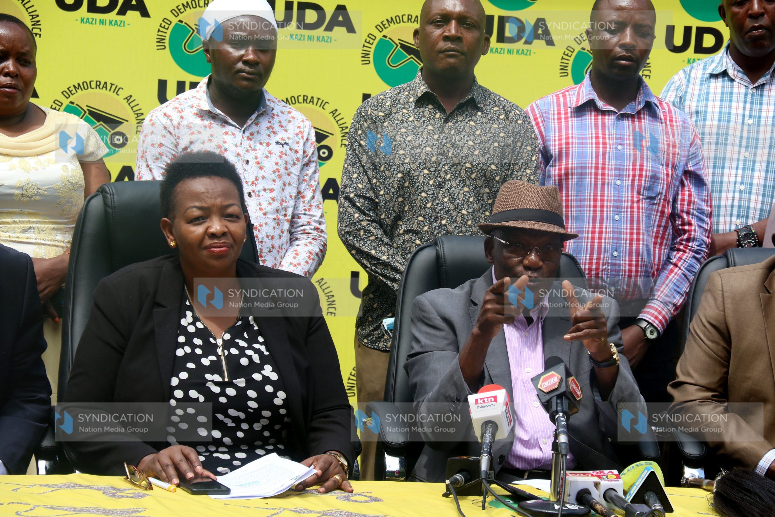UDA Secretary-General Veronica Maina and Party Chairman Johnson Muthama